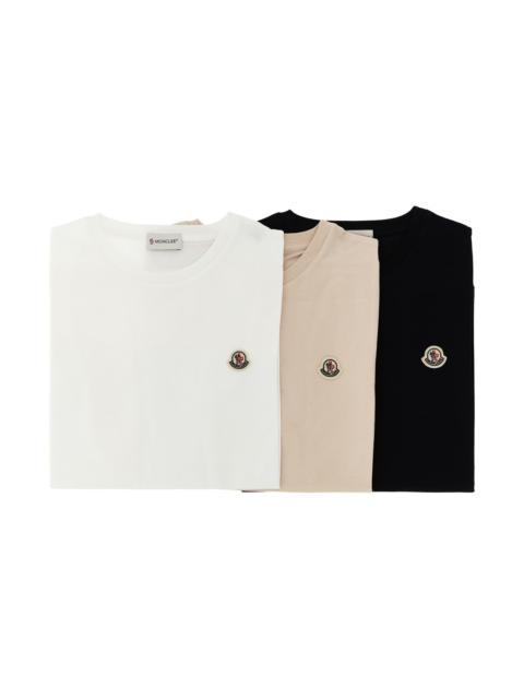 Moncler 3-Pack Logo Patch T-Shirt