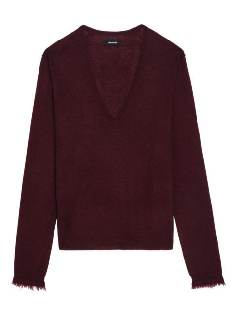 Zadig & Voltaire Rivy V-neck long-sleeve sweater