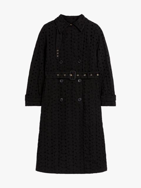 Mackintosh POLLY BLACK EMBROIDERED TRENCH COAT