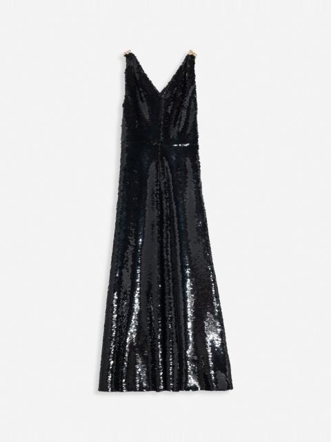 Lanvin LONG EMBROIDERED SLEEVELESS DRESS