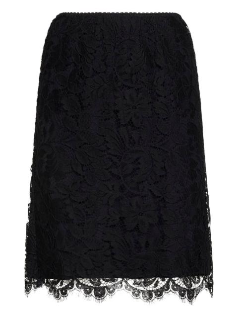 scalloped waistband lace skirt
