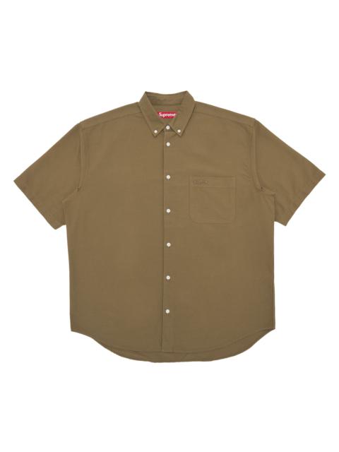 Supreme Loose Fit Short-Sleeve Oxford Shirt 'Olive'