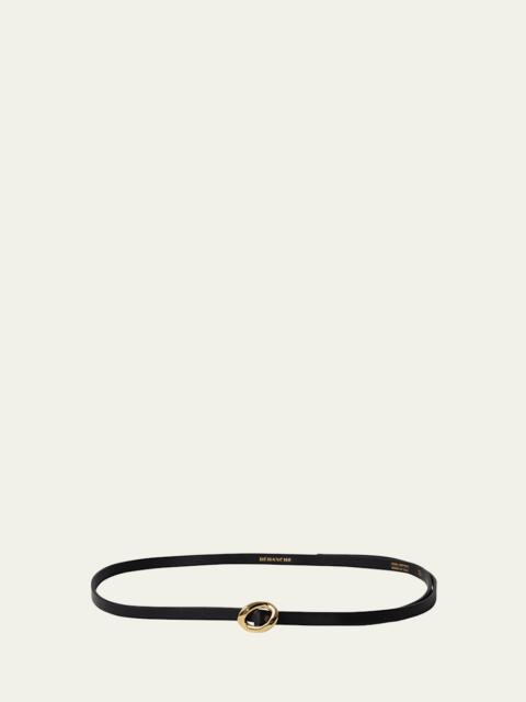 DÉHANCHE Orbite Skinny Leather Belt