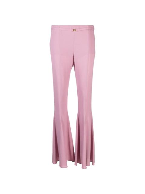 mid-rise flared trousers