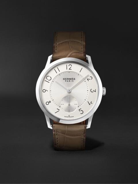 Hermès Slim d'Hermès Acier Automatic Stainless Steel Watch, Ref. W045266WW00 White