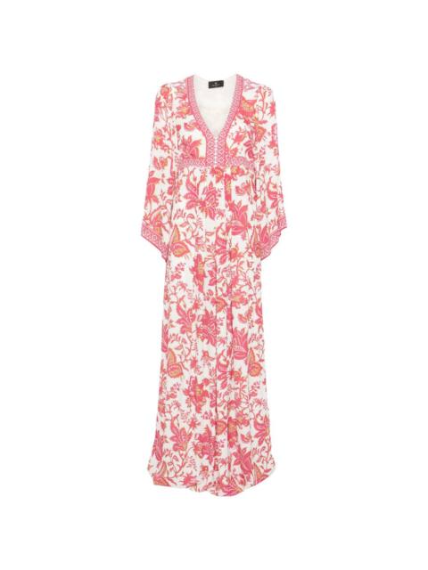 Etro floral V-neck dress