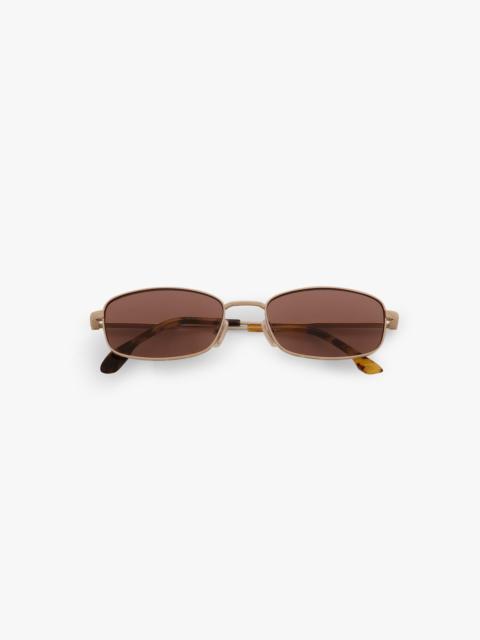 Victoria Beckham Metal Sunglasses In Gold Honey Havana