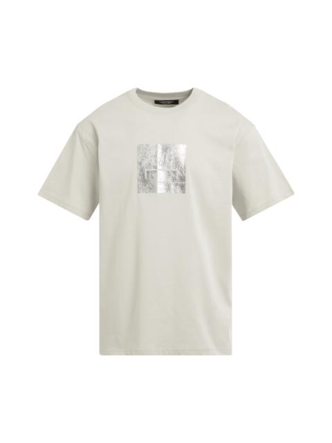A-COLD-WALL* Foil Grid S/S T-Shirt in Bone