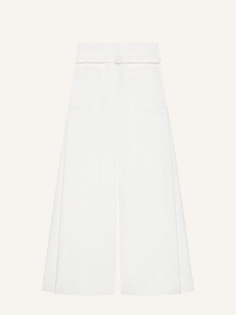 courrèges COTTON CANVAS PALAZZO PANTS