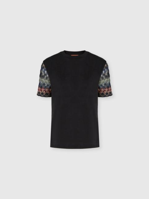 Missoni Cotton crewneck T-shirt with chevron details