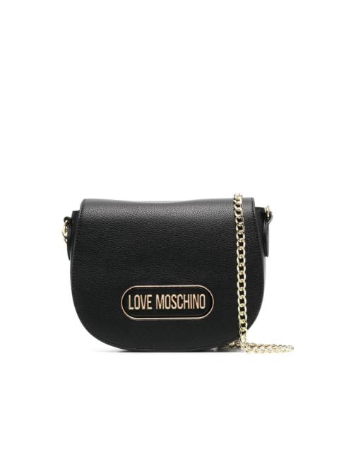 Moschino logo-plaque satchel 가방