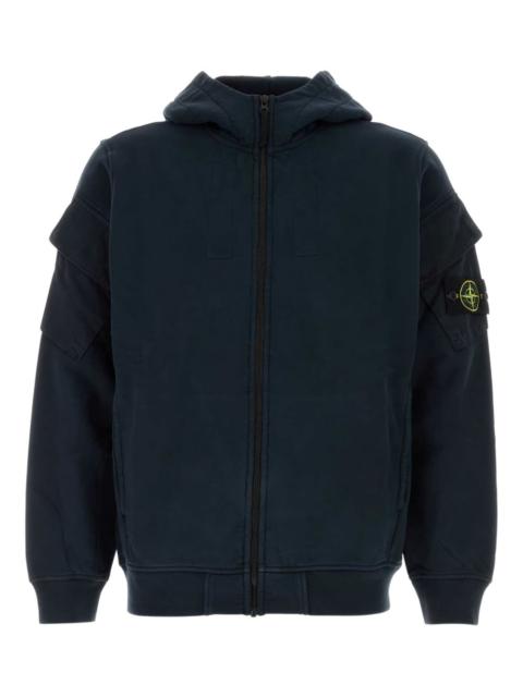 Stone Island zip-up cotton hoodie