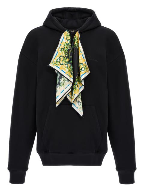Roberto Cavalli attached-scarf hoodie