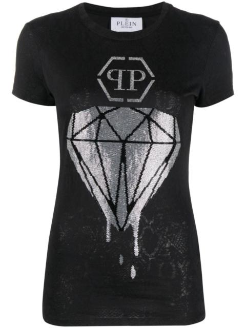 PHILIPP PLEIN diamond rhinestone-embellished T-shirt