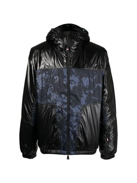 panelled-design hooded puffer