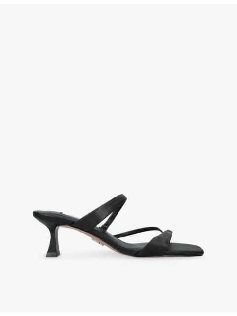 STEVE MADDEN Ajay Heeled Leather Sandals