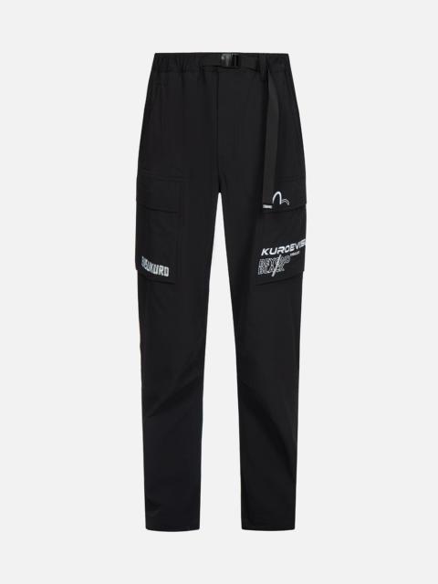 EVISU Logo Embroidery Slim Fit Cargo Pants