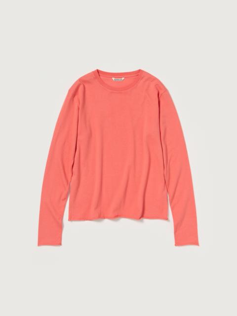 AURALEE BRUSHED ORGANIC COTTON CASHMERE JERSEY L/S TEE