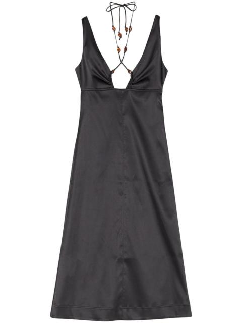 GANNI v-neck sleeveless dress