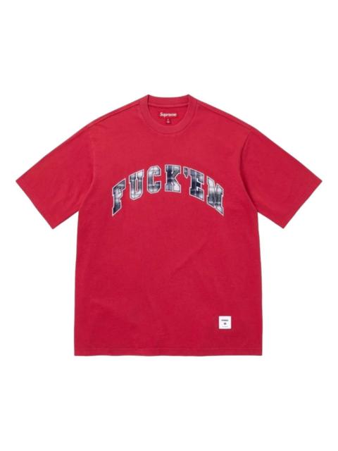Supreme Supreme SS26 Fuck Em Plaid S/S T-Shirt 'Red' SUP-SS26-194-RED