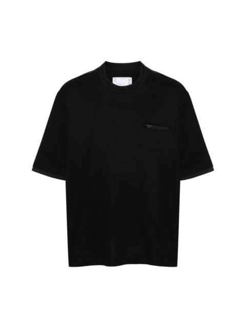 sacai COTTON T-SHIRT WITH SIDE ZIPPERS | suitnegozi | REVERSIBLE