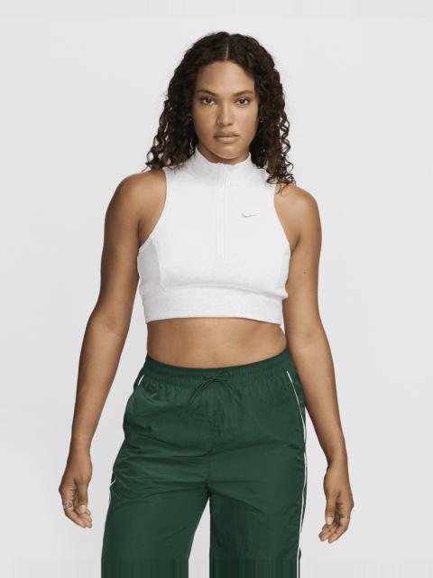 Nike Sportswear Chill Terry Women's Slim Cropped 1/2-Zip French Terry Tank Top