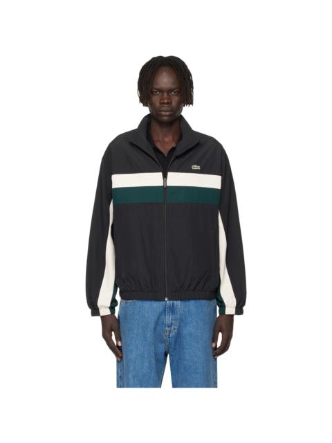 LACOSTE Black Color Block Track Jacket