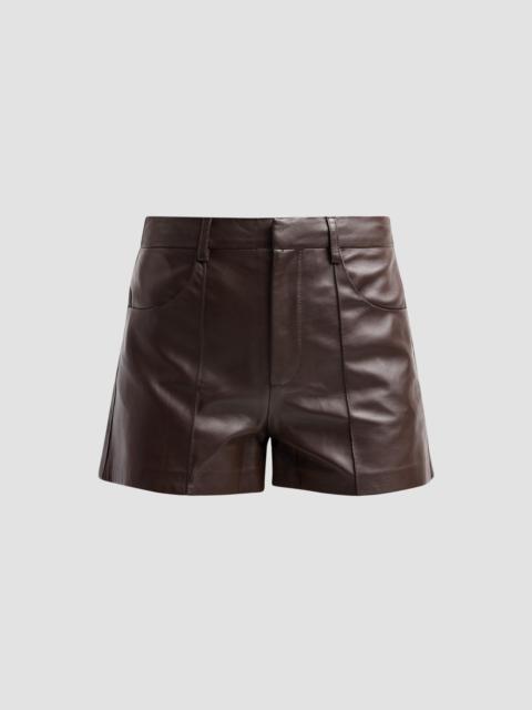 RAMY BROOK Women's Aurea Leather Shorts - Heritage Brown