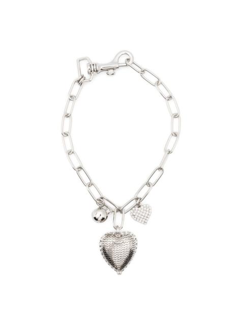 Alessandra Rich heart-pendant chain necklace