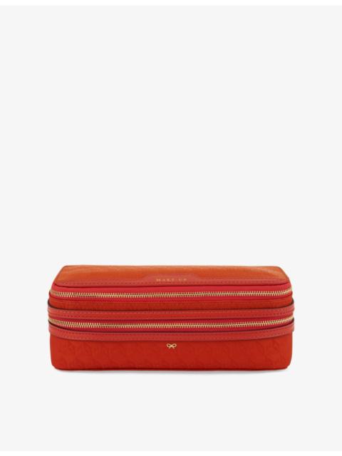 Anya Hindmarch Make-Up logo-jacquard recycled-nylon pouch