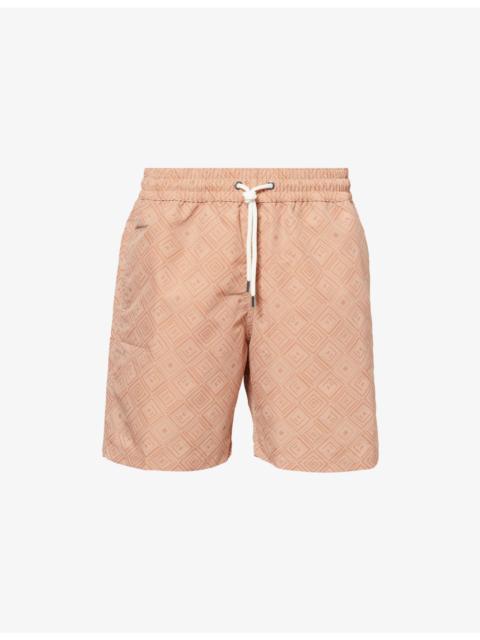 FRESCOBOL CARIOCA Santos Angra Madeira Print Swim Shorts