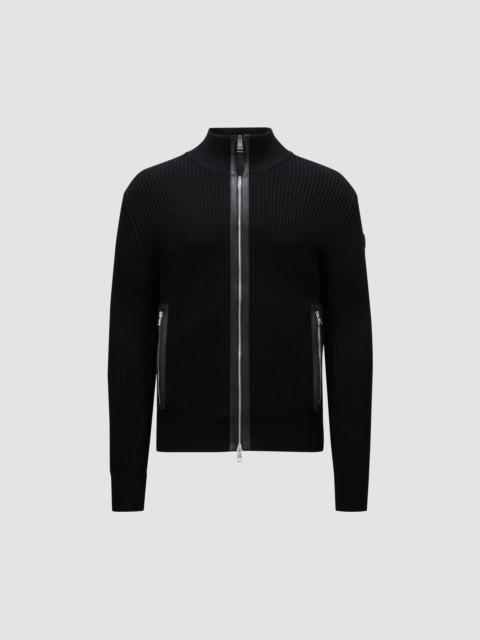 Moncler Wool Zip-Up Cardigan
