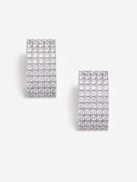 self-portrait Crystal Chainmail Earrings