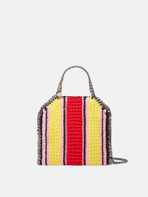 Stella McCartney Falabella Striped Cotton Crochet Mini Tote Bag