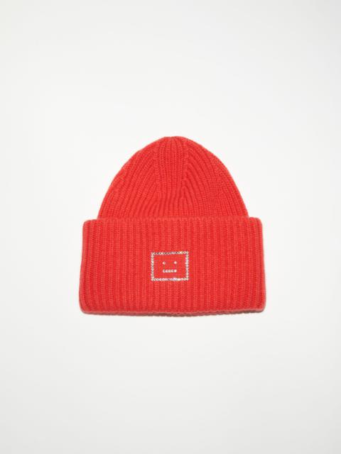 Large face logo beanie - Sharp red