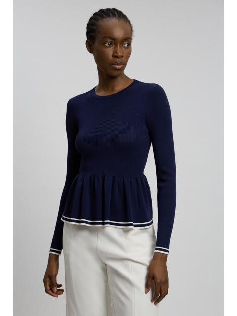 KAREN MILLEN Viscose Blend Knitted Peplum Jumper