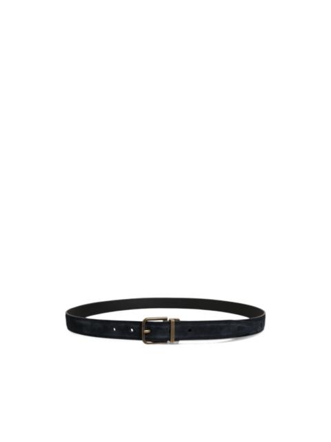 Dolce & Gabbana suede-finish buckle belt
