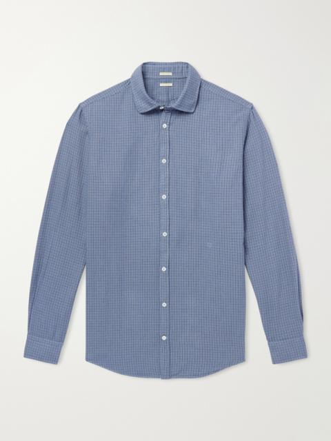 massimo alba Canary Checked Cotton-Flannel Shirt