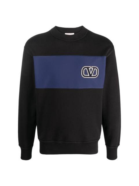 VLogo Signature patch cotton sweatshirt