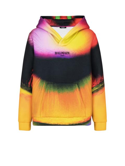 Balmain Neoprene hoodie with Ibby Njoya print