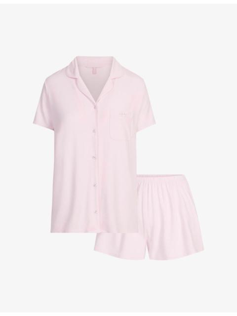 SKIMS Sleep Short-Sleeve Button-Up Stretch-Modal Pyjama Set