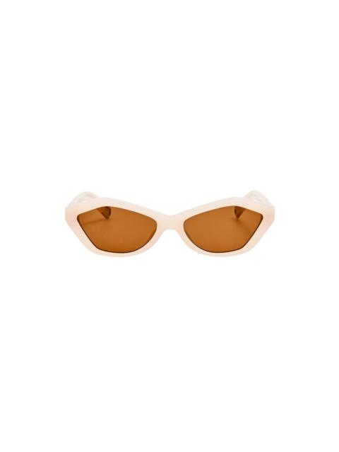 LINDA FARROW X JACQUEMUS BAMBINO SUNGLASSES (PEARL/SILVER/CHOCOLATE)