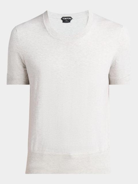 TOM FORD Men's Cotton Short-Sleeve Crewneck Sweater