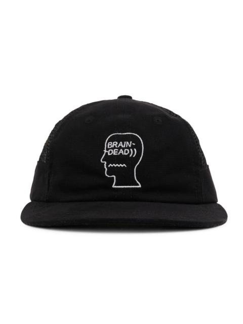 BRAIN DEAD Mesh Panel Logohead Engineer Hat - Black