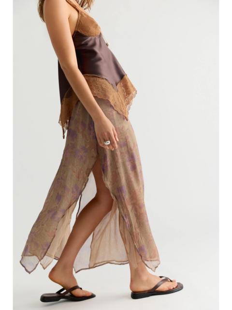 FREE PEOPLE Karis Crinkle Midi Skirt