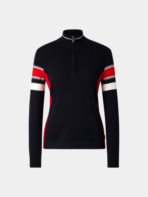 BOGNER Lari Virgin Wool Sweater in Navy