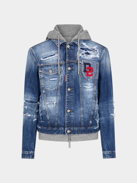 DSQUARED2 BOUCLÈ DAN JEAN JACKET | REVERSIBLE