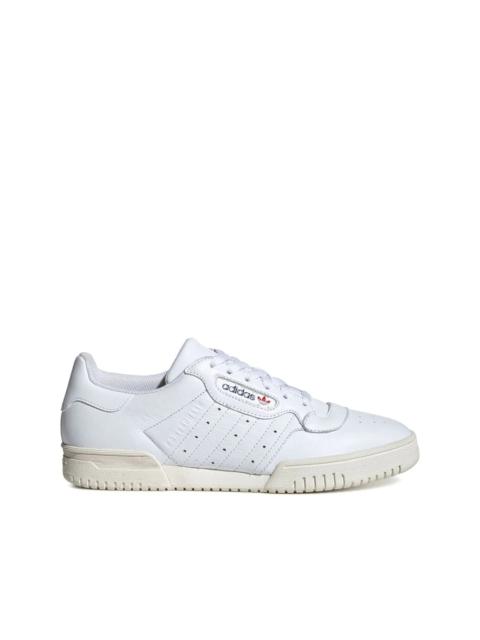adidas white Powerphase leather low-top sneakers
