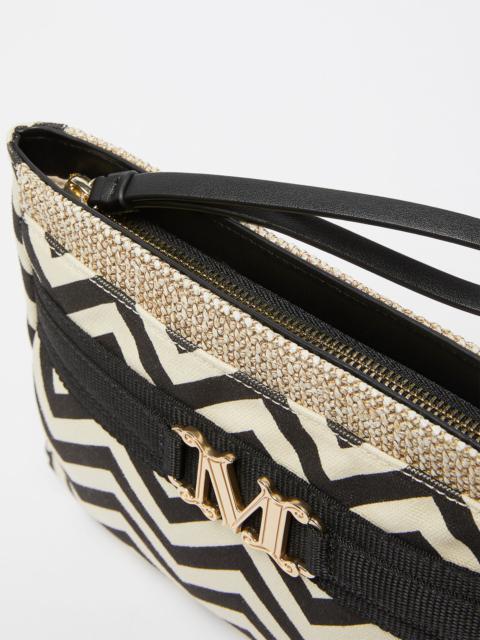 Max Mara GEORGE Printed canvas clutch bag