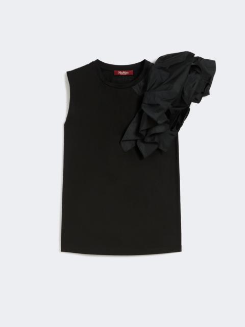 Max Mara TAGLIO Cotton jersey T-shirt - BLACK